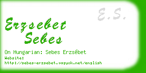 erzsebet sebes business card